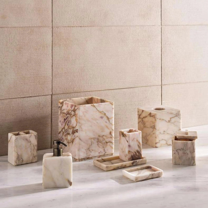 Aristo Marble Tissue Box Cover 15X15X15Cm - Beige Pan Home