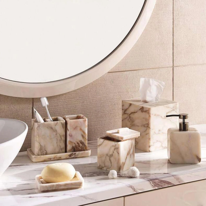 Aristo Marble Tray 20.3X10.2X2Cm - Beige