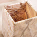 Aristo Marble Waste Bin 18X18X22Cm - Beige Pan Home