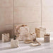Aristo Marble Waste Bin 18X18X22Cm - Beige Pan Home