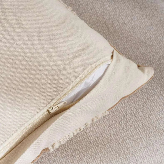 Arizona Geo Velvet Embroidery Down Alternative Filled Cushion 50X50 Cm - Beige