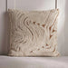 Arizona Waves Velvet Embroidery Down Alternative Filled Cushion 50X50 Cm - Beige Pan Home