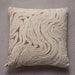 Arizona Waves Velvet Embroidery Down Alternative Filled Cushion 50X50 Cm - Beige Pan Home