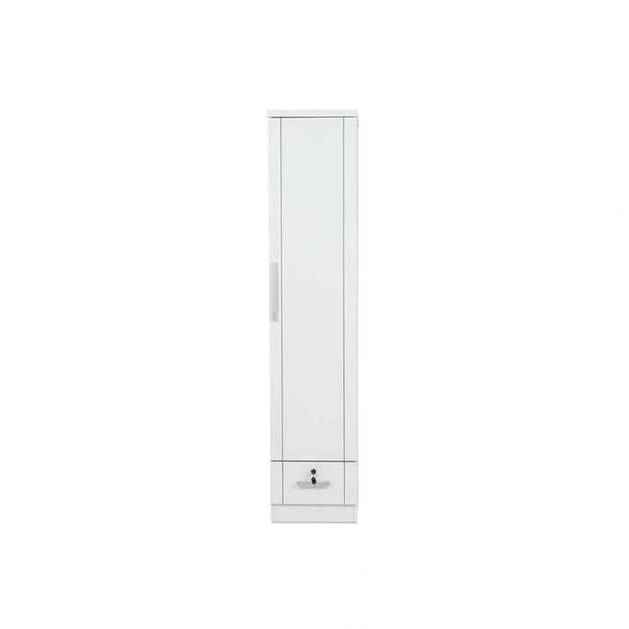 Arlin 1 Door Wardrobe With 1 Drawer - White