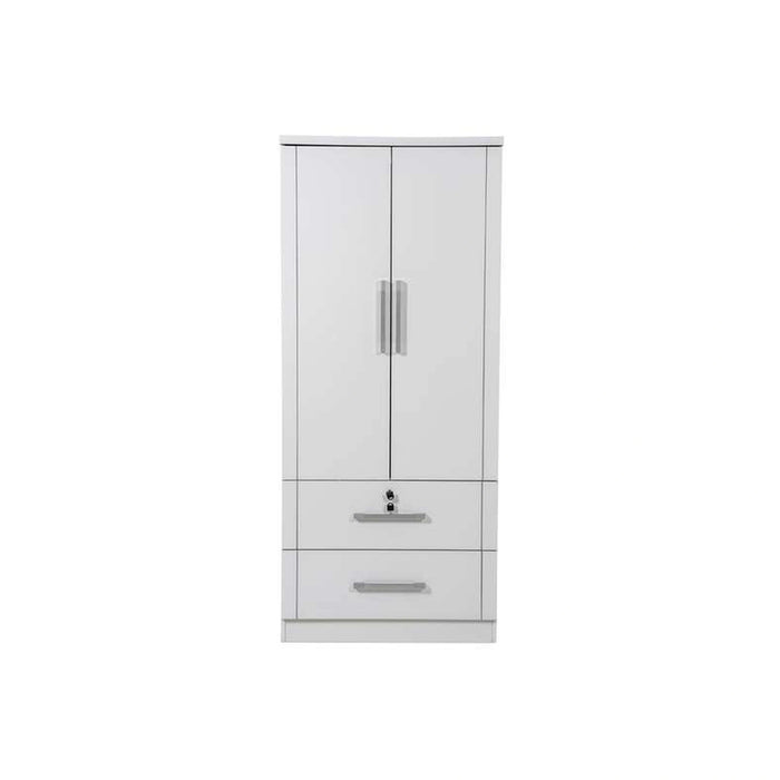 Arlin 2 Door Wardrobe With 2 Drawer - White