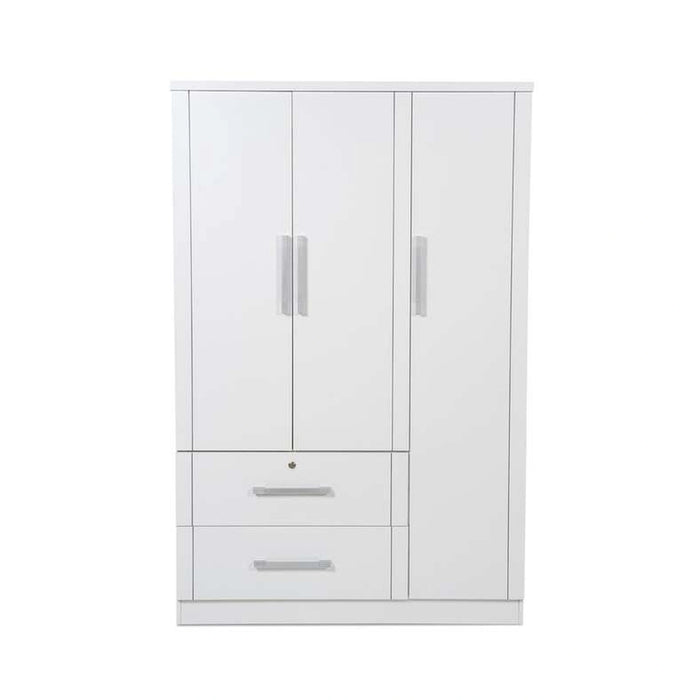Arlin 3 Door Wardrobe With 2 Drawer - White
