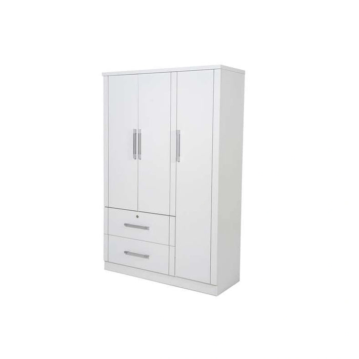 Arlin 3 Door Wardrobe With 2 Drawer - White