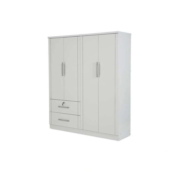 Arlin 4 Door Wardrobe With 2 Drawer - White