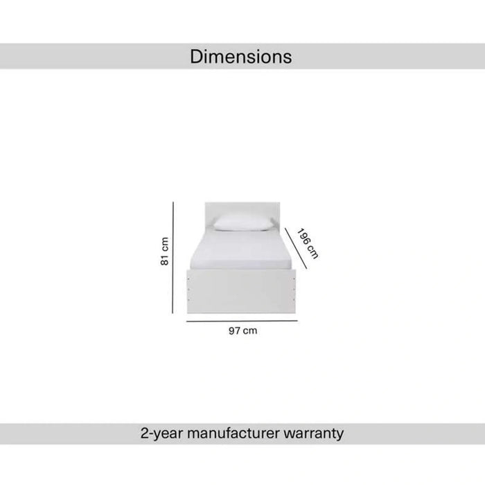 Arlin Single Bed 90X190 Cm - White