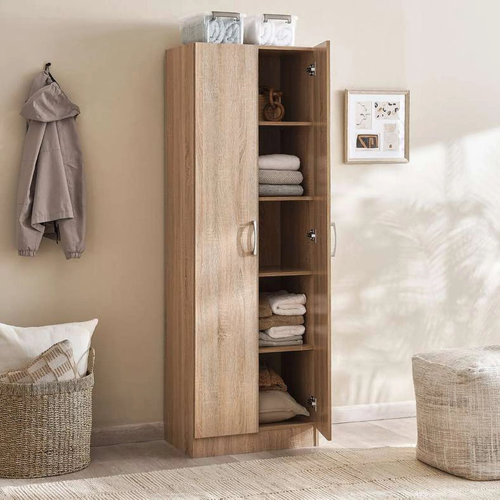 Arlington 2 Door Wardrobe Engineered Wood - Oak Pan Home