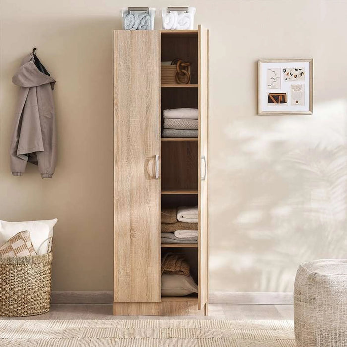 Arlington 2 Door Wardrobe Engineered Wood - Oak Pan Home