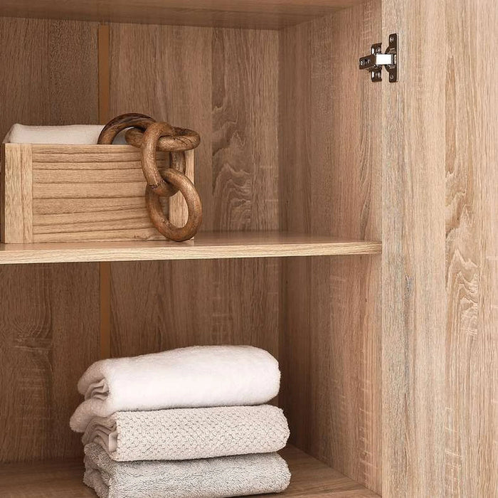 Arlington 2 Door Wardrobe Engineered Wood - Oak Pan Home