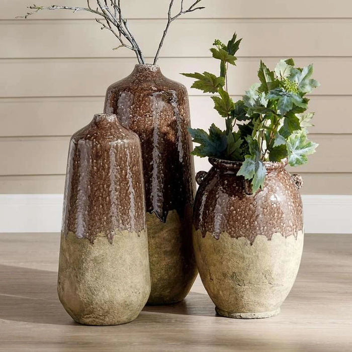 Arlo Stoneware Vase 26.5X26.5X37Cm - Brown