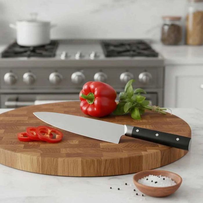 Armas Chef Knife 34Cm -Chrome & Black