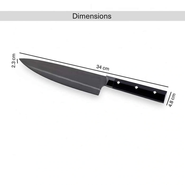 Armas Chef Knife 34Cm -Chrome & Black