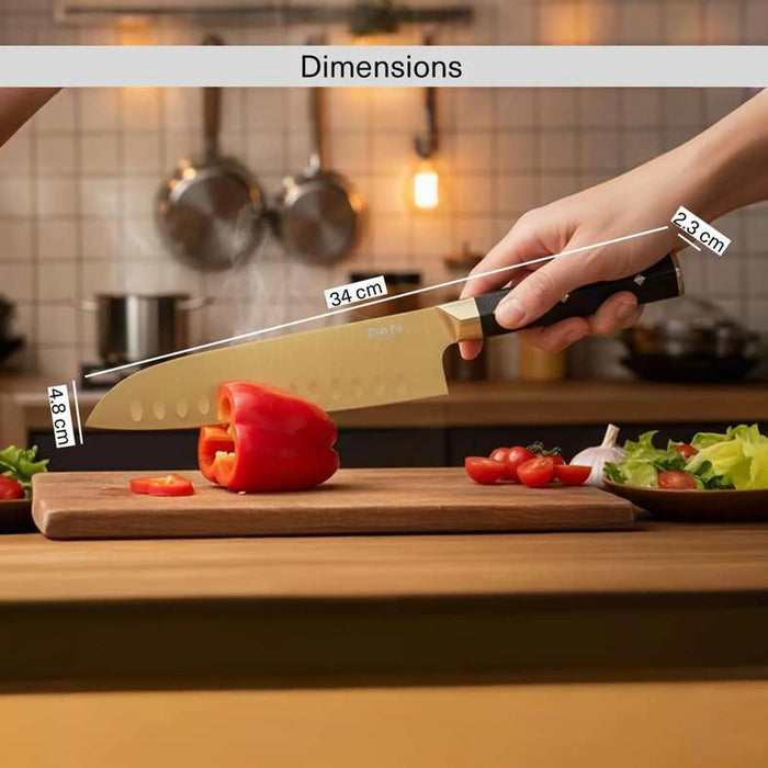 Armas Chef Knife 34Cm -Gold & Black