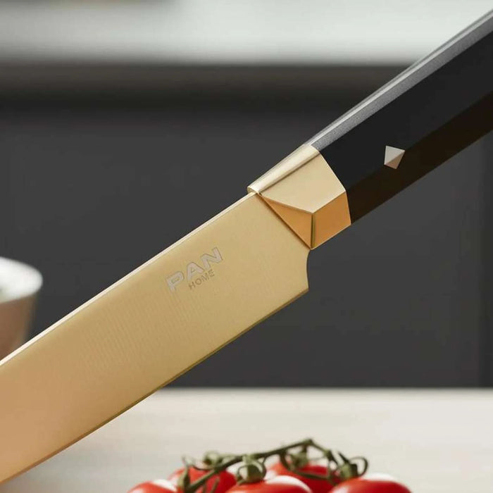 Armas Santoku Knife 31.5Cm -Gold & Black