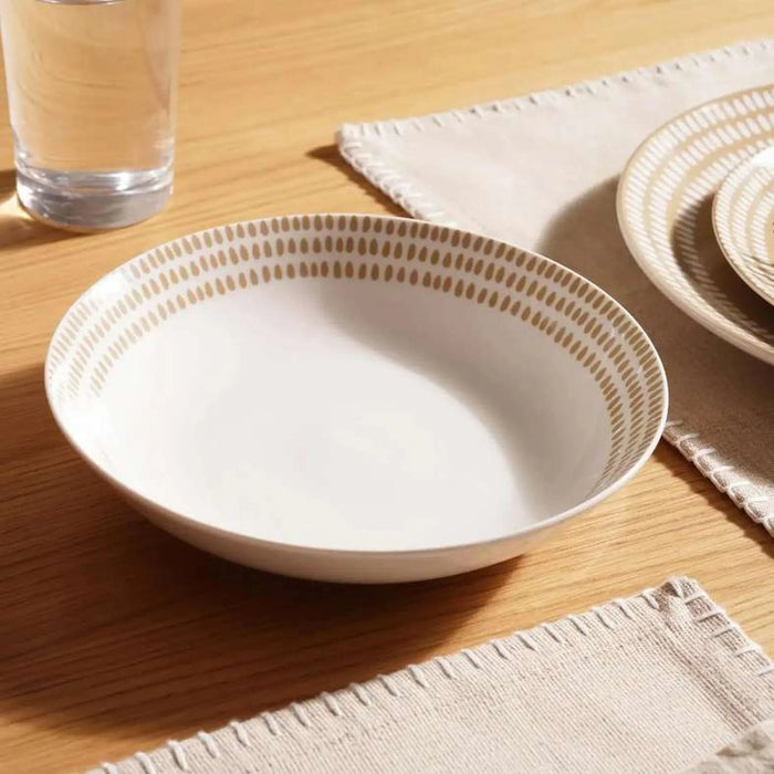 Armona 30-Piece Porcelain Dinner Set - Brown