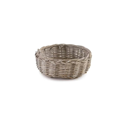 Aronica Willow Round Storage Basket 33X12X22Cm- Grey PAN HOME