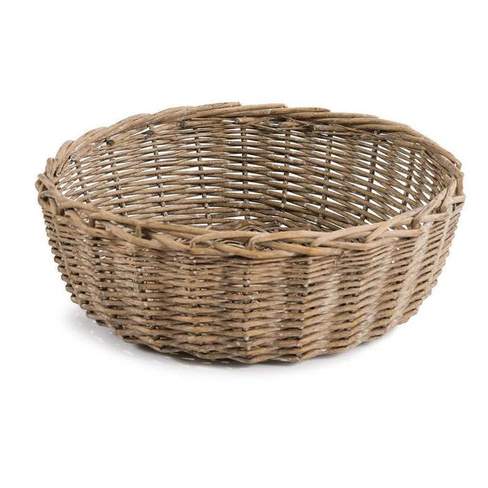Aronica Willow Round Storage Basket 46X15X34Cm- Grey Pan Home