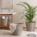 Aronica Willow Storage Basket With Handle 35X30X24Cm- Grey Pan Home
