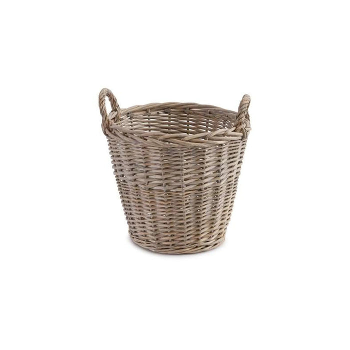 Aronica Willow Storage Basket With Handle 35X30X24Cm- Grey Pan Home