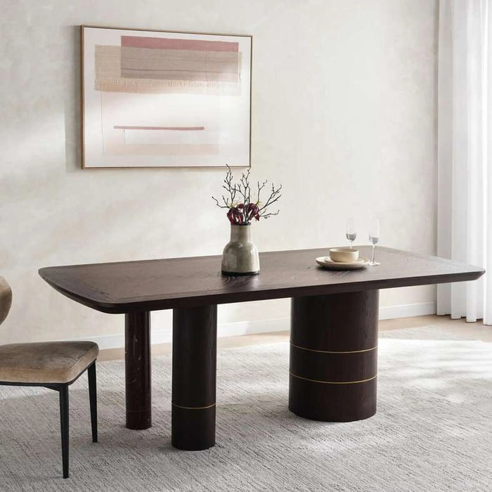 Arosa 6 Seater Dining Table Marble - Wenge