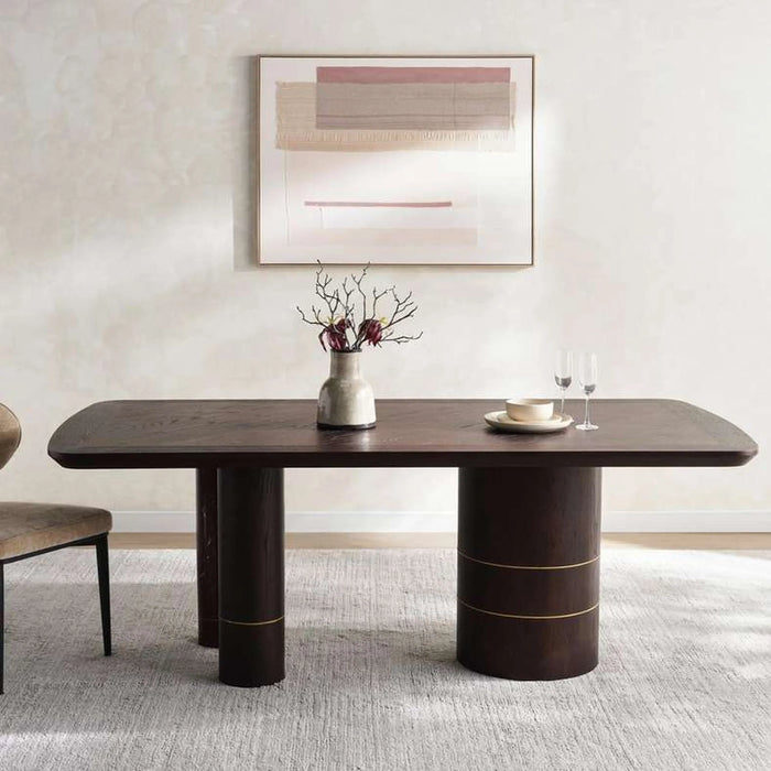 Arosa 6 Seater Dining Table Marble - Wenge