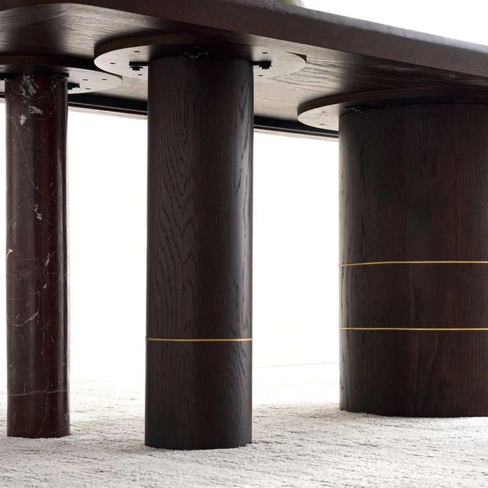 Arosa 6 Seater Dining Table Marble - Wenge