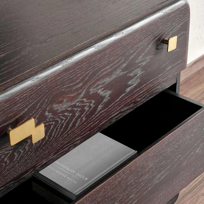 Arosa Dresser With 6 Drawer & Mirror Marble - Wenge