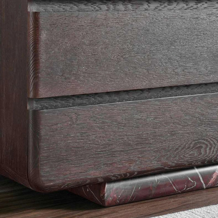 Arosa Dresser With 6 Drawer & Mirror Marble - Wenge
