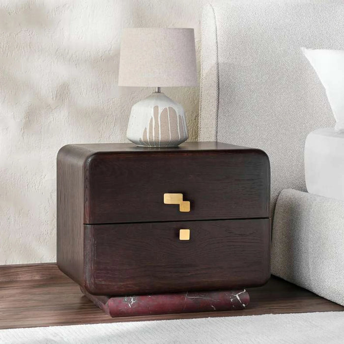 Arosa Nightstand With 2 Drawer - Wenge