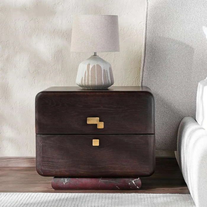 Arosa Nightstand With 2 Drawer - Wenge