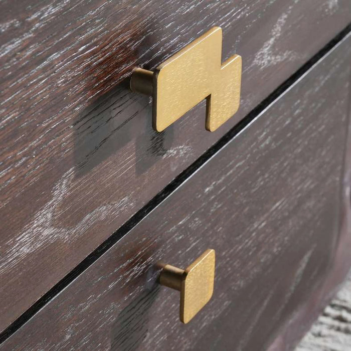 Arosa Tv Unit Up To 80 Inches With 2 Door & 4 Drawer Marble - Wenge