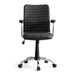 Arries Office Medium Back Chair Pu - Black Silver Pan Home