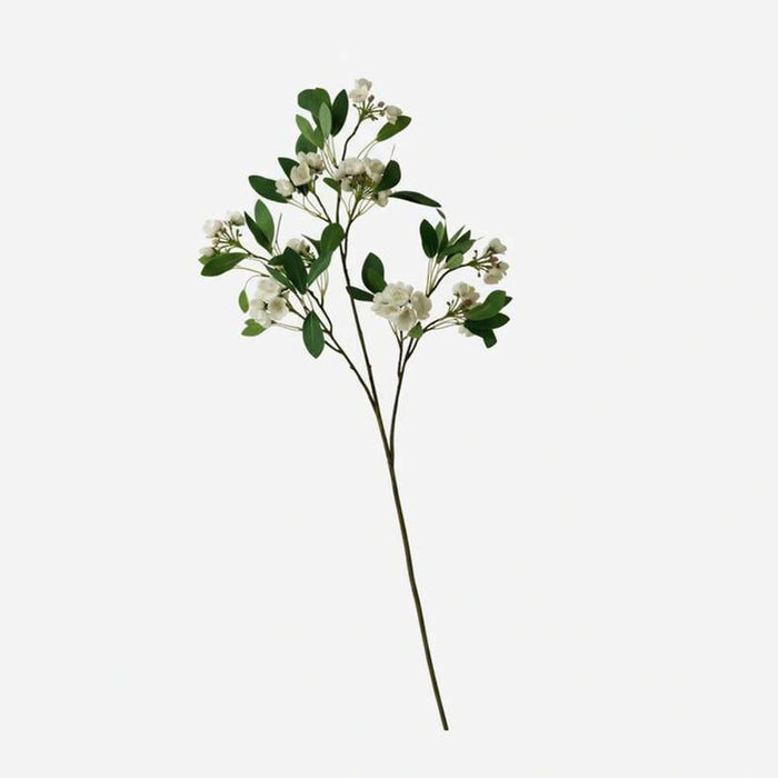 Artificial Apple Blossom Stem Flower H106Cm - White