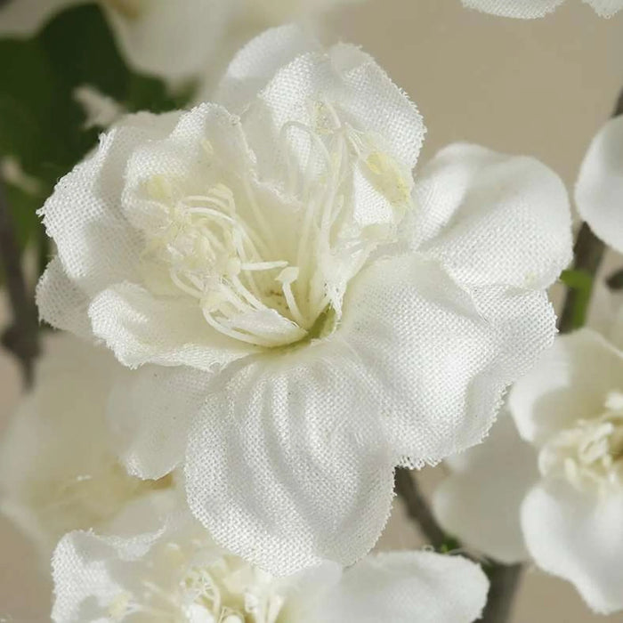 Artificial Azalea Stem Flower H103Cm - White