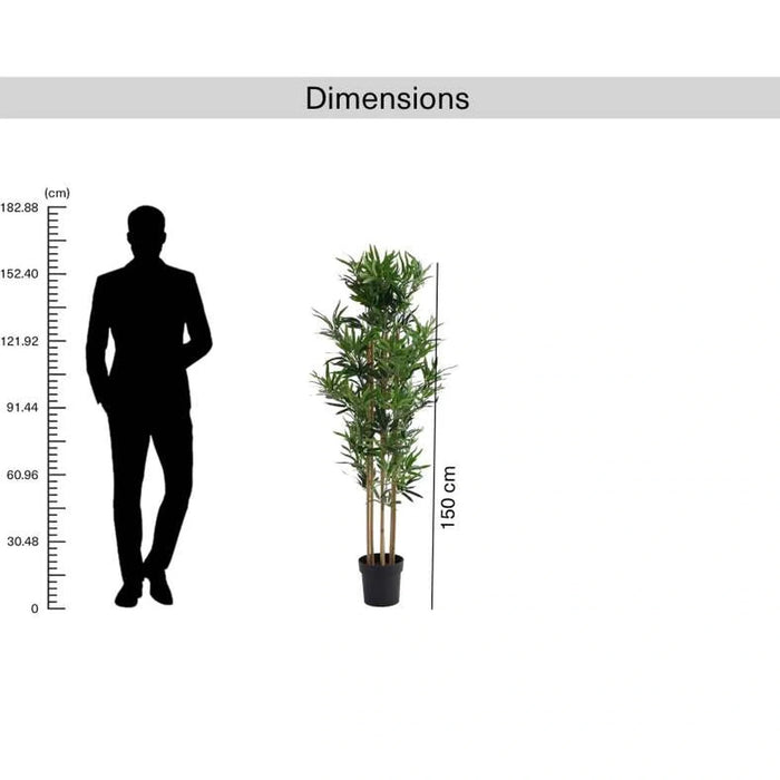 Artificial Bamboo Tree H150Cm - Green Pan Home