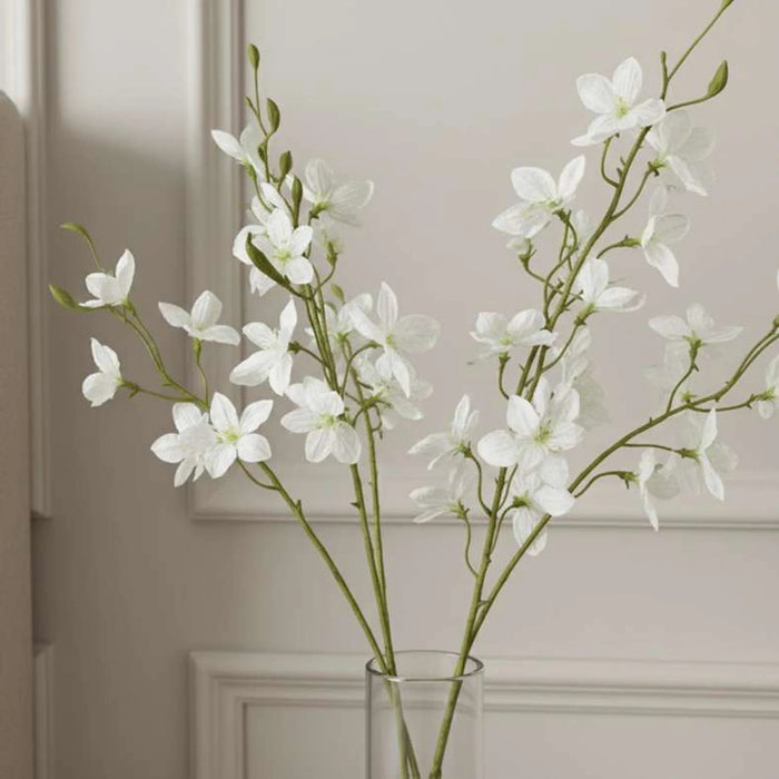 Artificial Consolida Stem Flower H68Cm - White Pan Home
