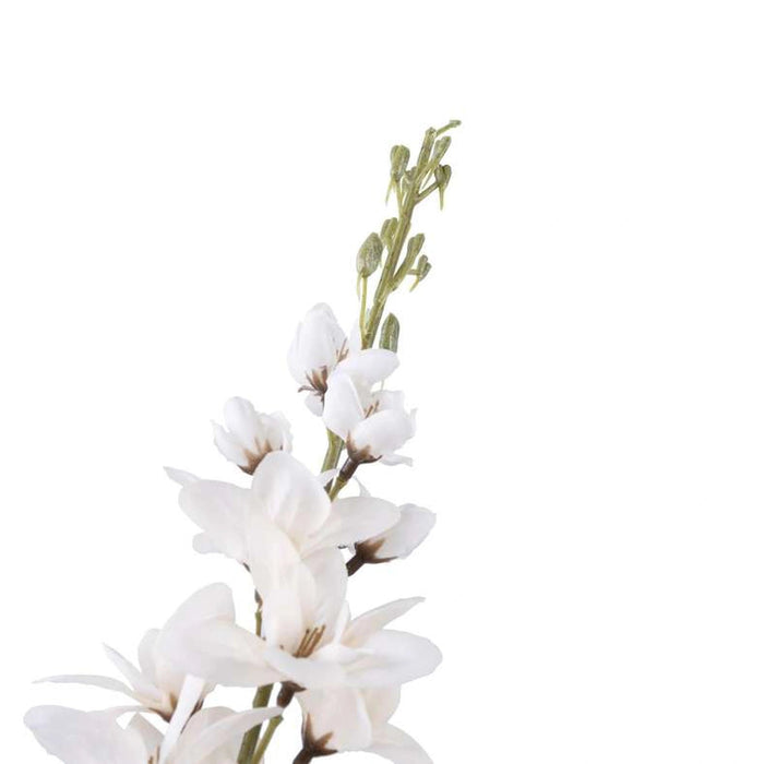 Artificial Delphinium Single Stem Flower H124cm - Cream Pan Home