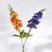 Artificial Delphinium Single Stem Flower H73Cm - Orange Pan Home