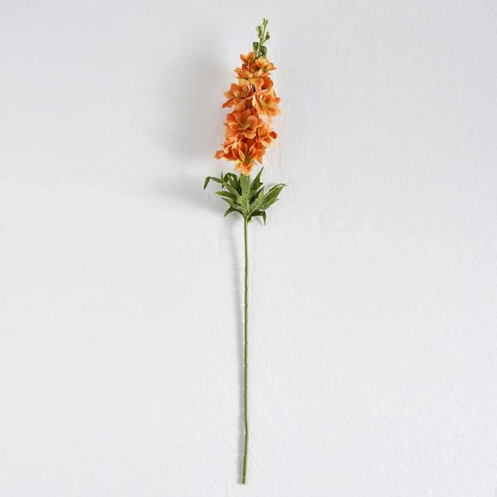 Artificial Delphinium Single Stem Flower H73Cm - Orange Pan Home