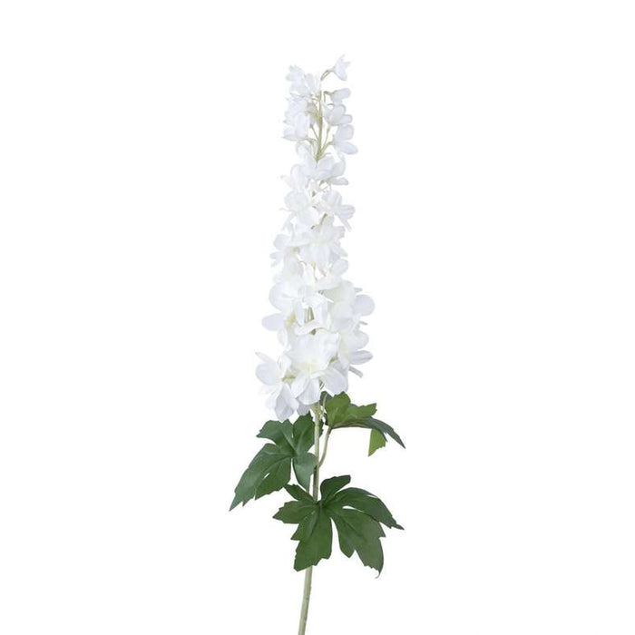 Artificial Delphinium Single Stem Flower H88cm - White