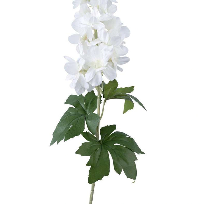 Artificial Delphinium Single Stem Flower H88cm - White