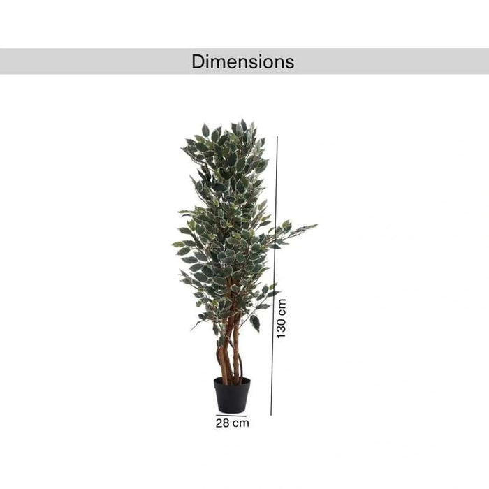 Artificial Ficus Tree H130Cm - Green Pan Home
