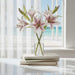 Artificial Flame Lily Stem Flower H44Cm - Pink Pan Home