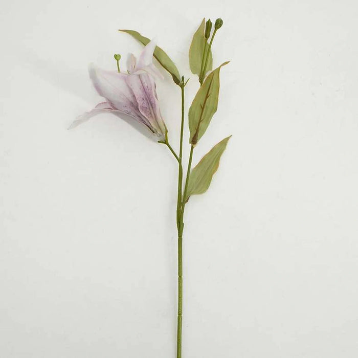 Artificial Flame Lily Stem Flower H44Cm - Pink Pan Home
