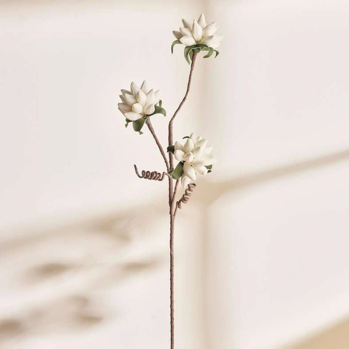Artificial Flower Buds Stem H94Cm - White