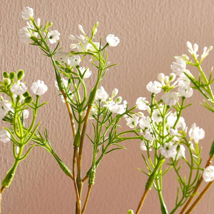 Artificial Gypsophila Single Stem H63cm -White Pan Home
