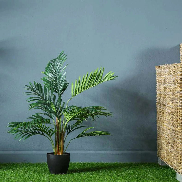 Artificial Hawaiian Palm Potted Plant Green H71Cm Pan Home